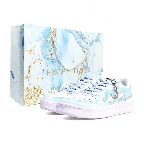 Li Ning Floating Boat Abrasion Resistant Slip Resistant Lightweight Low top Skateboard Shoes Unisex Blue White