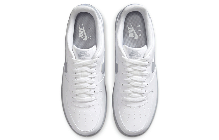 Мужские кеды Nike Air Force 1 07 "Wolf Grey" (серо-белый) — фото 4