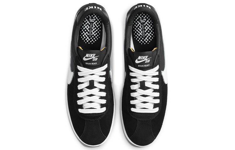 Мужские кеды Nike SB Bruin React (черно-белые) — Чёрныйбелый — фото 4