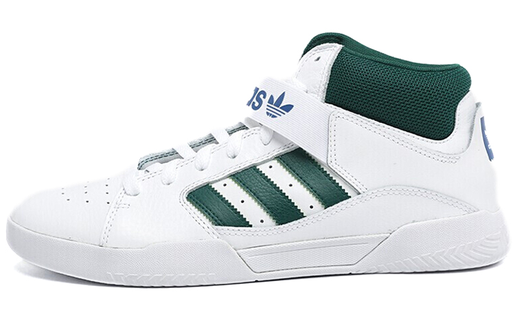 Мужские кеды adidas originals Vrx Mid (бело-зеленые) — фото 1