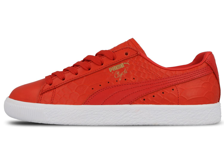 PUMA Clyde Skateboard Shoes Unisex Low Top Red