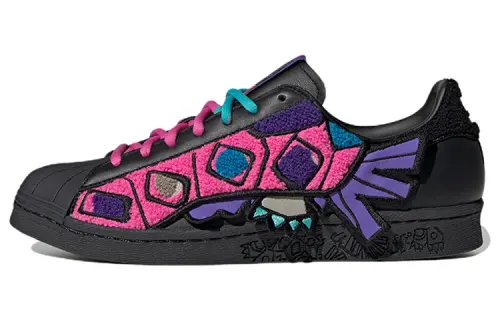 Adidas Originals Superstar 80s X Han Meilin 'Black Purple Pink'
