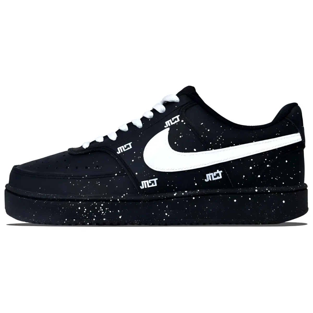 Nike Court Vision Slip Resistant Abrasion Resistant Low top Skateboard Shoes Unisex Black