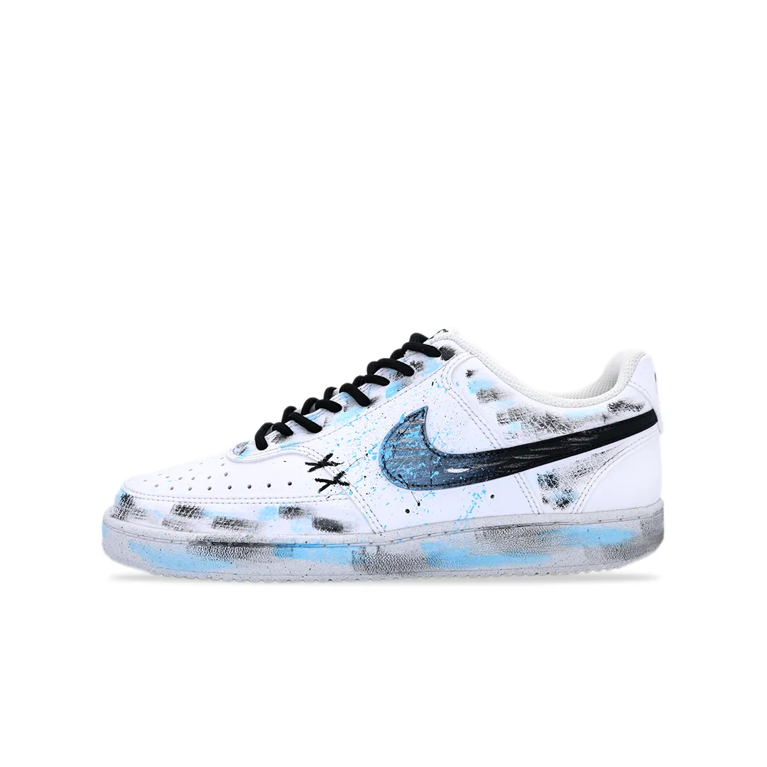Nike Court Vision 1 Vast Star Whisper, Fashion Street Synthetic Leather Comfortable Coverage Low top Skateboard Shoes