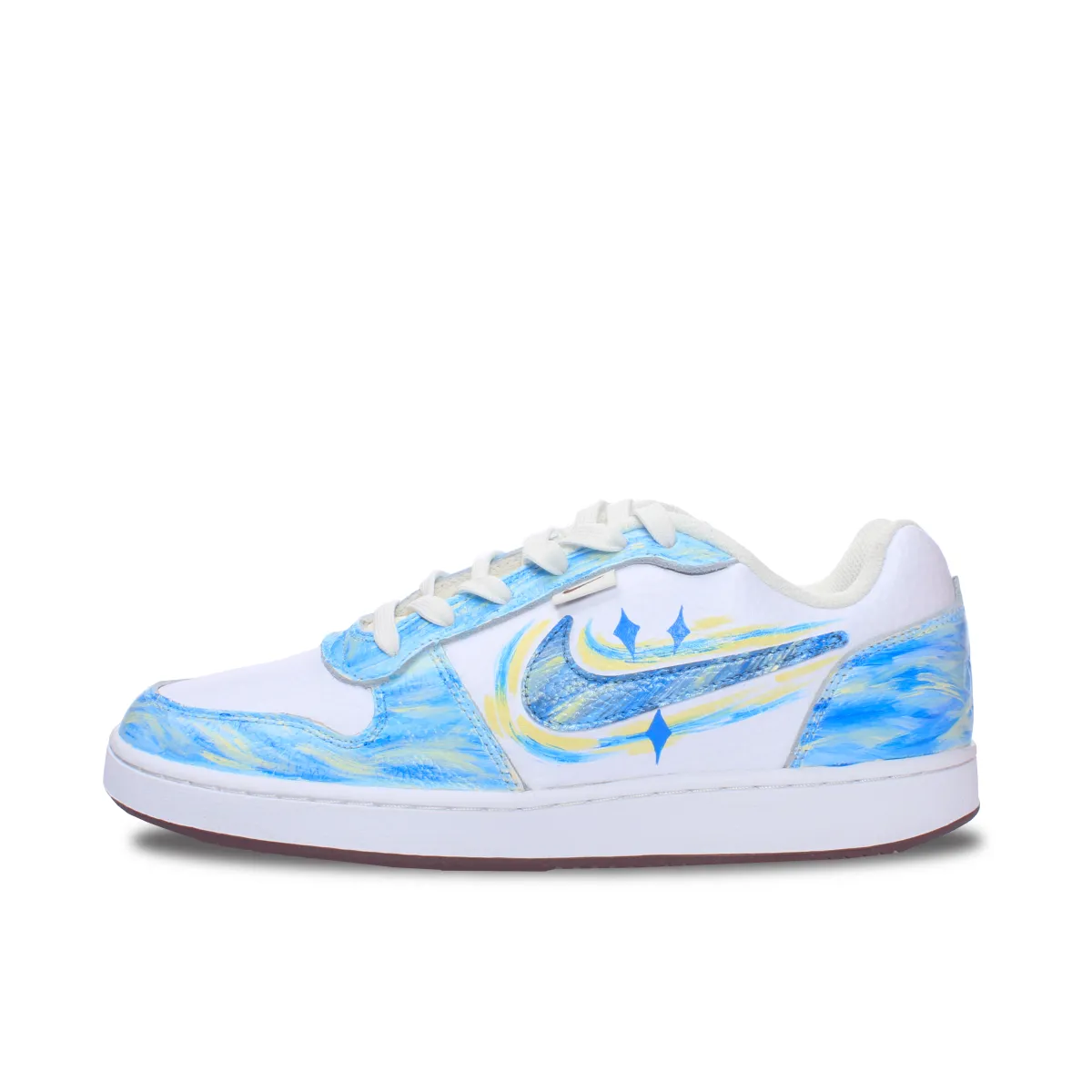 Nike EBERNON Abrasion Resistant Abrasion Resistant Low top Skateboard Shoes Men's Blue Yellow