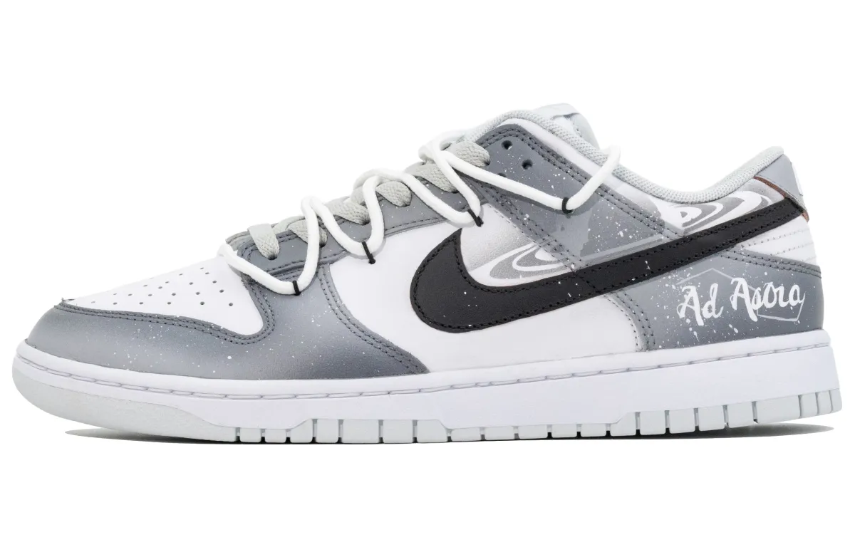 Nike Dunk Arrival At Starry Abrasion Resistant Low top Skateboard Shoes Unisex Black White Gray
