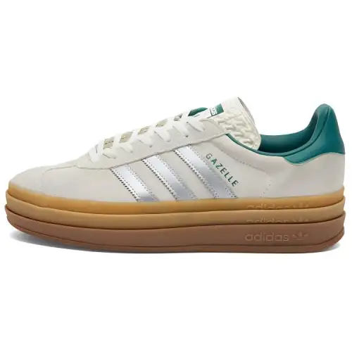 Gazelle Wmns Adidas Originals Bold 'Off White Silver Metallic Green' Women's