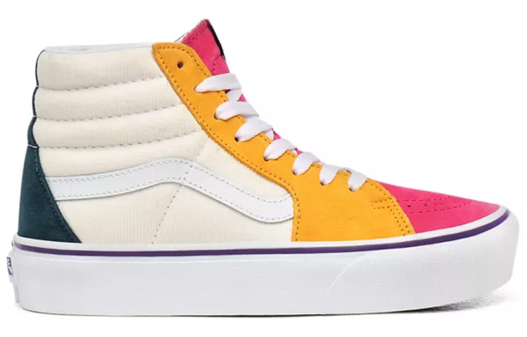 Женские кеды Vans SK8 Platform 2.0 (бело-желто-красный) — Белый / жёлтый / красный — фото 2