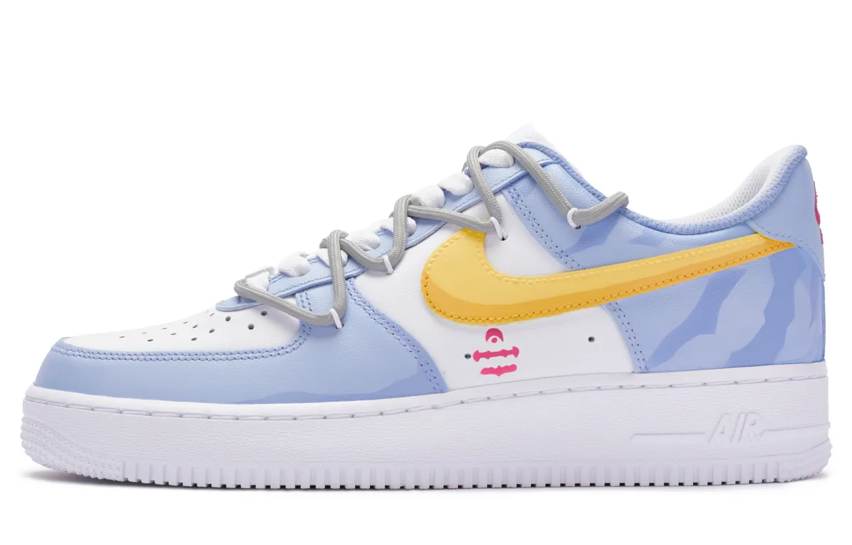 Nike Air Force 1 Low 811 Manufacturing Low top Skateboard Shoes Men's White Purple Yellow
