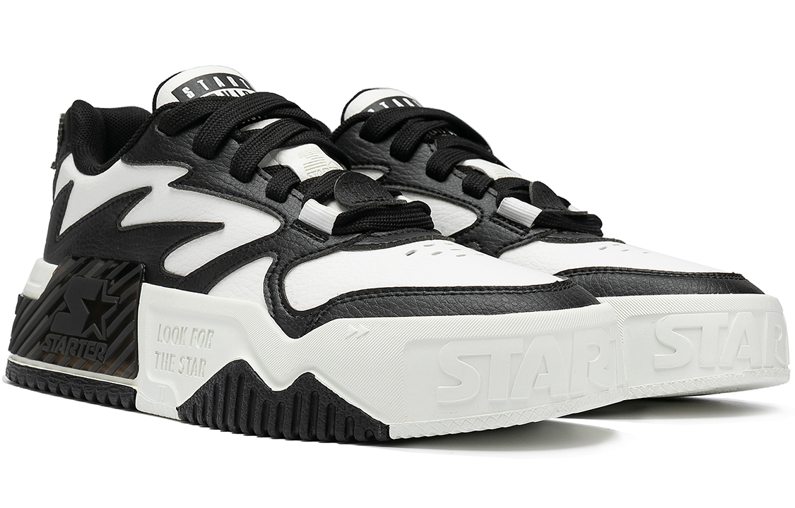 STARTER Vol Sound Wave VOL Lightweight Abrasion Resistant Low top Skateboard Shoes Men's Black White