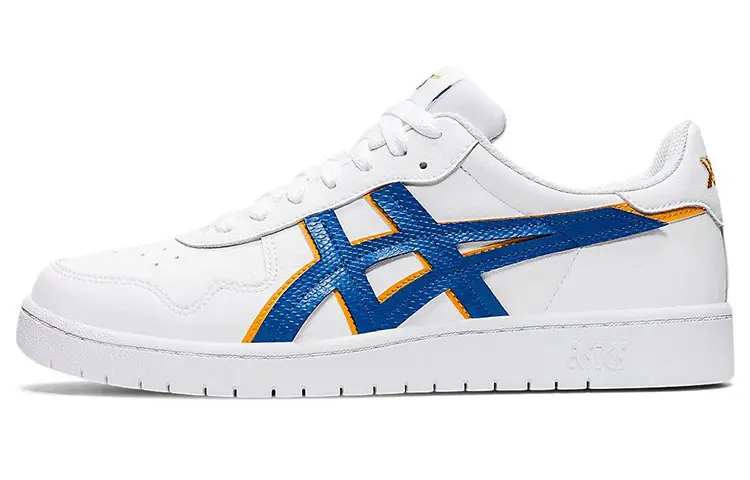 Asics JAPAN S Leather Low top Skateboard Shoes Men's White Blue