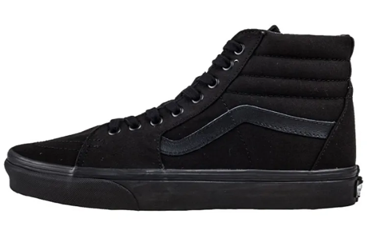 Vans SK8 Unisex Trainers In Black Lightweight High top Skateboard Shoes Unisex Black Warrior