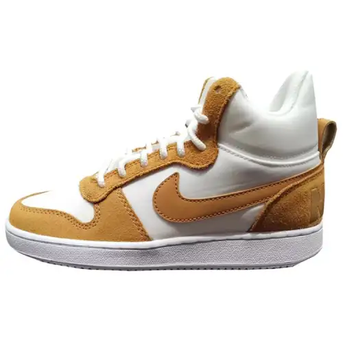 Nike Court Borough Slip Resistant Abrasion Resistant Low top Skateboard Shoes Women's White Yellow