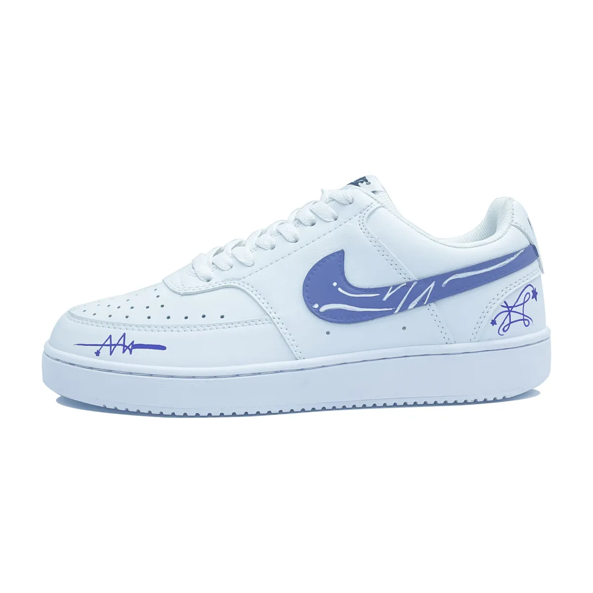 Nike Court Vision 1 Wisteria Vine Low top Skateboard Shoes Unisex Purple White