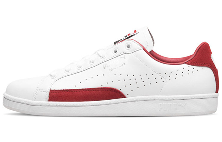 PUMA MATCH Skateboard Shoes Men's Low Top White/Red
