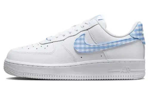Nike Air Force 1 Low '07 Essential White University Blue Gingham Women's