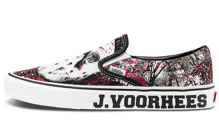 House Of Terror x Vans slip-on series Black Friday joint casual low-top sneakers same style for men and women color