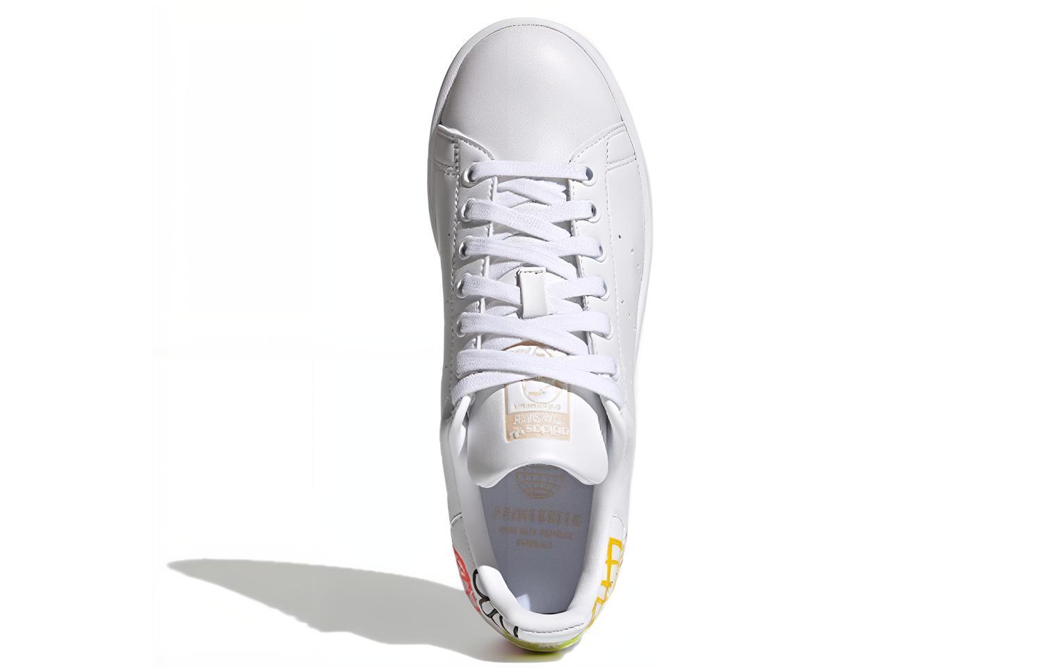 Женские кеды adidas originals STAN SMITH (бело-желто-синие) — Белый / жёлтый / синий / красный — фото 5