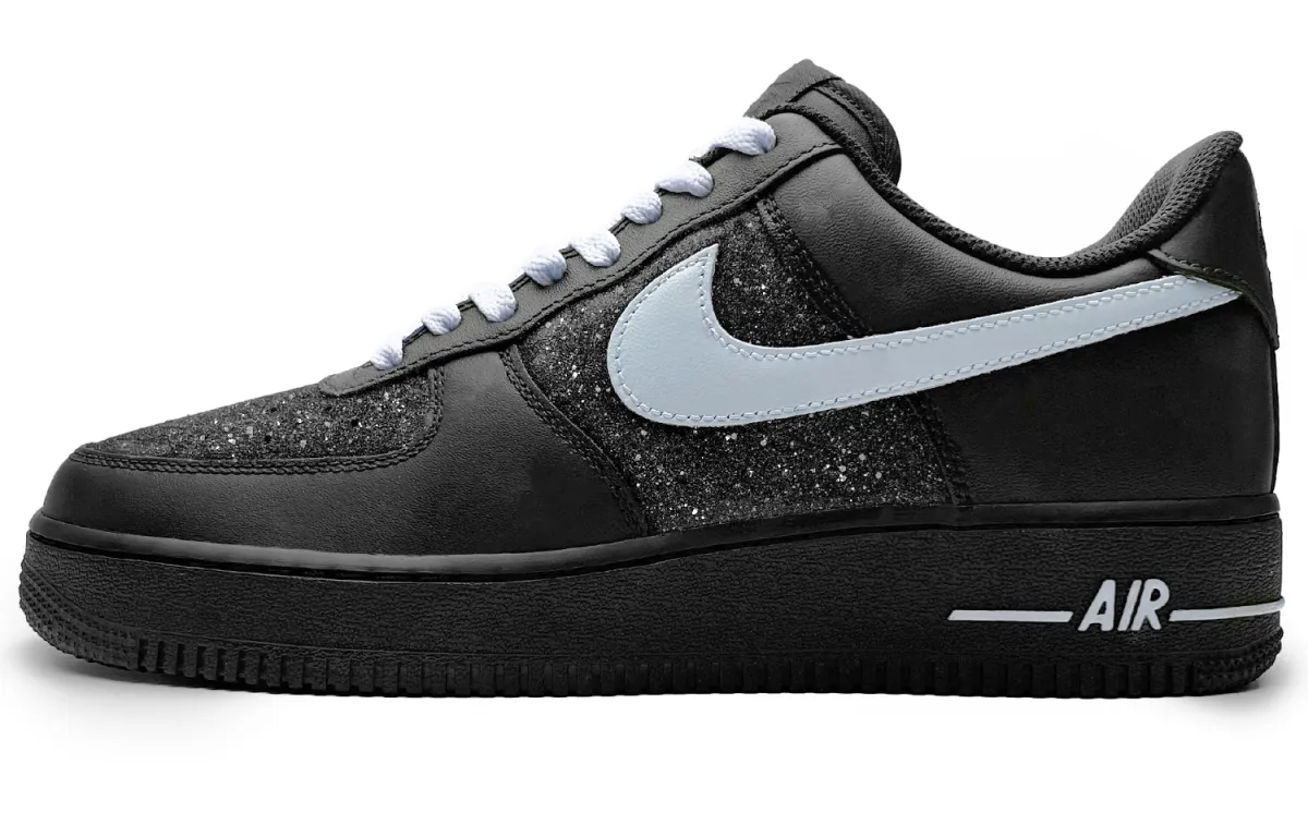 Nike Air Force 1 Outdoor Outfit Slip Resistant Abrasion Resistant Low top Skateboard Shoes Unisex Blue Black