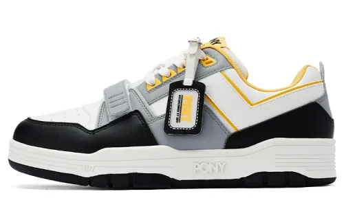 Pony Reverse Low top Skateboard Shoes Unisex Black White