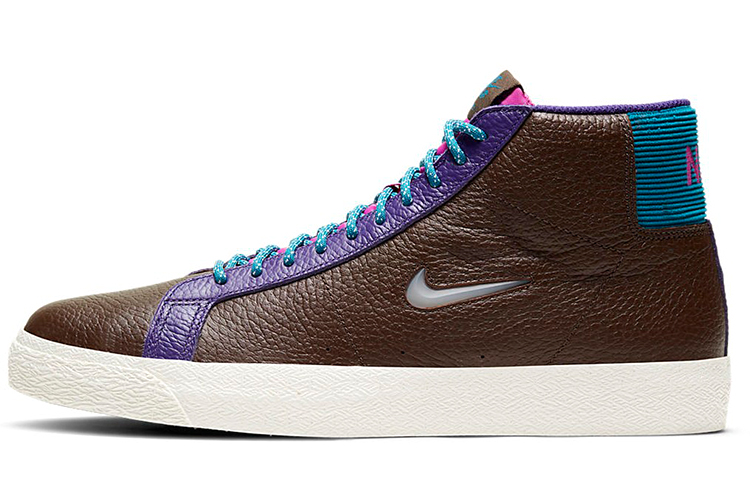 Кеды Nike Blazer (бело-коричнево-синие)