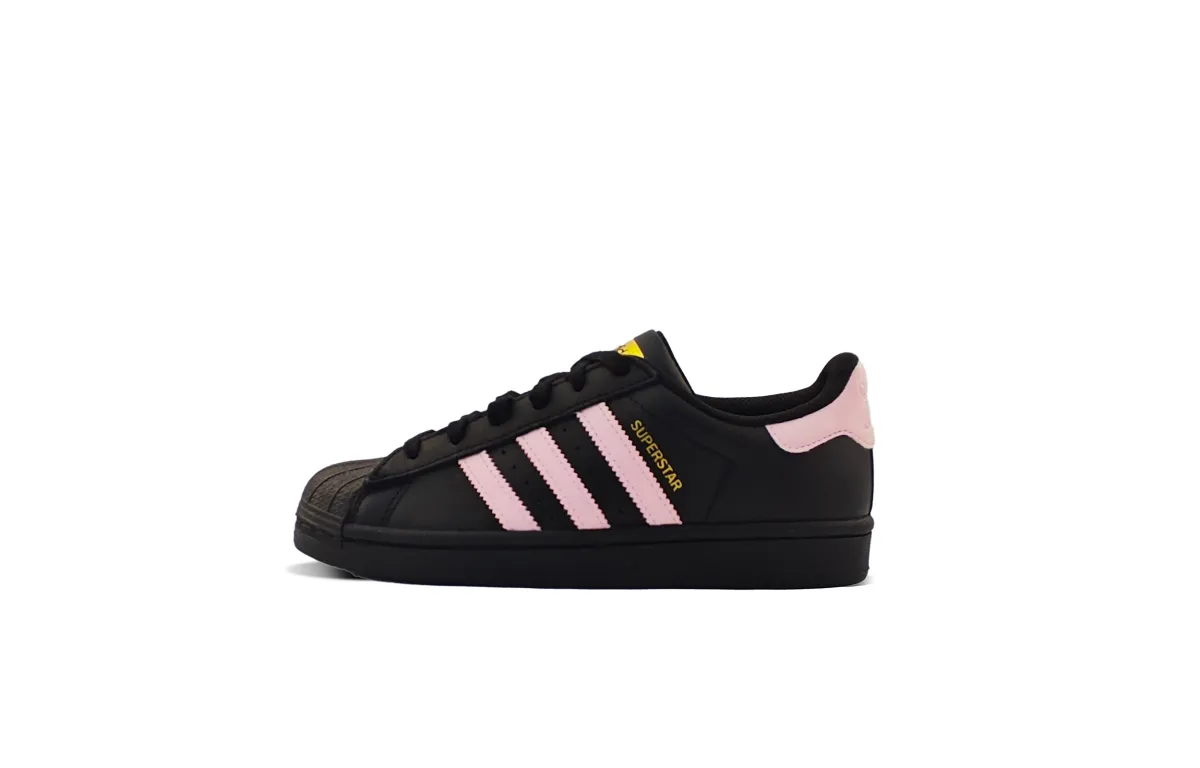 Adidas Originals SUPERSTAR Slip Resistant Low top Skateboard Shoes Unisex Black Pink