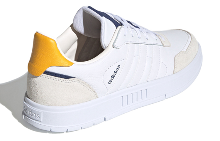 Мужские кеды adidas neo Courtmaster (бело-желтые) — Белый / жёлтый — фото 4