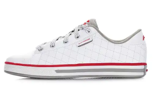 Li Ning Skateboard Shoes Women's Low Top White/Gray