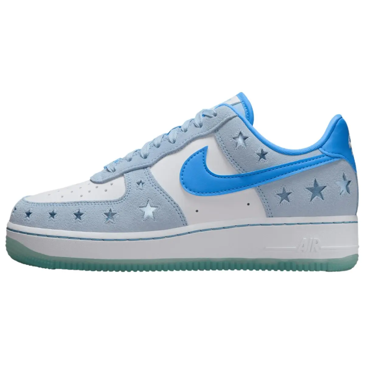 Nike Air Force 1 Cushioning Low top Skateboard Shoes Women's Ice Blue