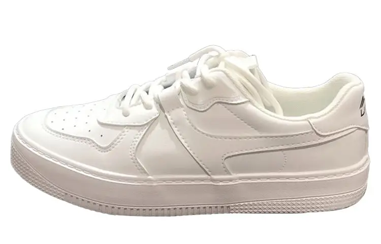 Li Ning Coverage Abrasion Resistant Low top Skateboard Shoes Unisex White