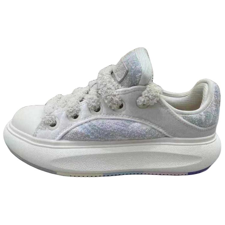 Li Ning Yun You C4D Low top Skateboard Shoes Women's Beige Blue Purple