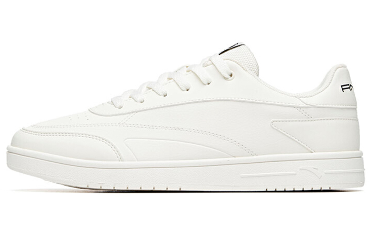 Anta Life Collection Textile, Synthetic Leather Vintage Thermal Slip Resistant Low top Skateboard Shoes Men's White