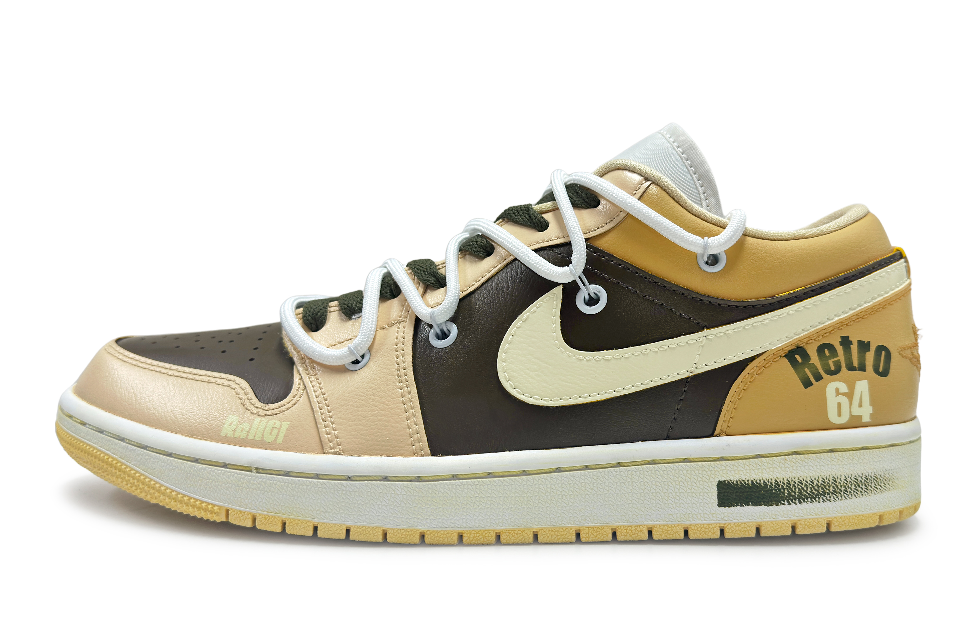 Jordan Air Jordan 1 811 Manufacturing, Ginger Yellow Latte Slip Resistant Abrasion Resistant