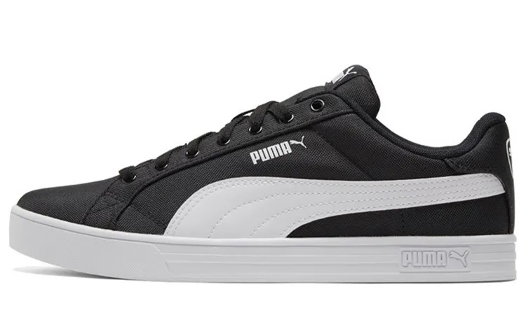 PUMA Smash Vulc Canvas Slip Resistant Abrasion Resistant Low top Skateboard Shoes Unisex Black