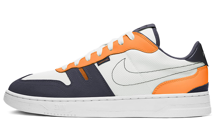 Мужские кеды Nike Squash Type PU (черно-бело-оранжевые)