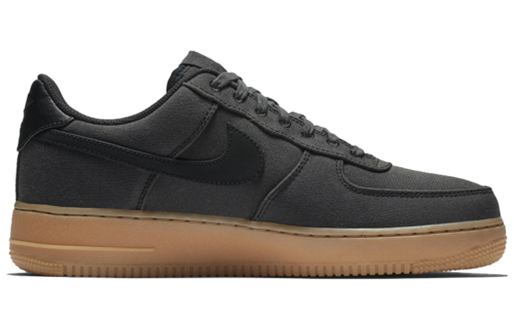 Мужские кроссовки Nike Air Force 1 Black Gum (черные) — Чёрный / коричневый — фото 2