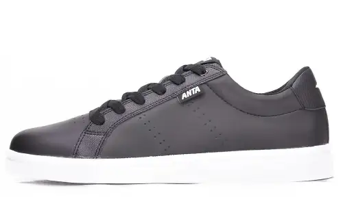 ANTA Life Collection Skateboard Shoes Men's Low Top Black/White