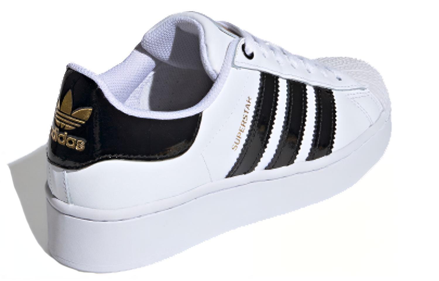 Женские кеды adidas originals Superstar Bold (бело-черные) — фото 5