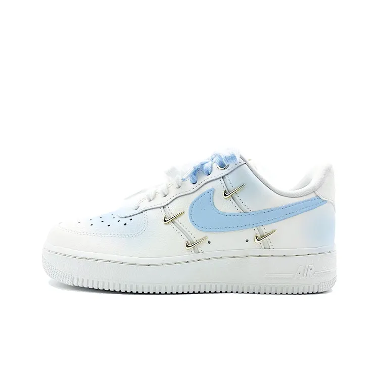 Nike Air Force 1 Maris Sal Halo Abrasion Resistant Low top Skateboard Shoes Women's White Blue