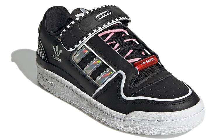 Женские кеды adidas originals FORUM Plus (черно-белые) — Чёрный / белый — фото 3