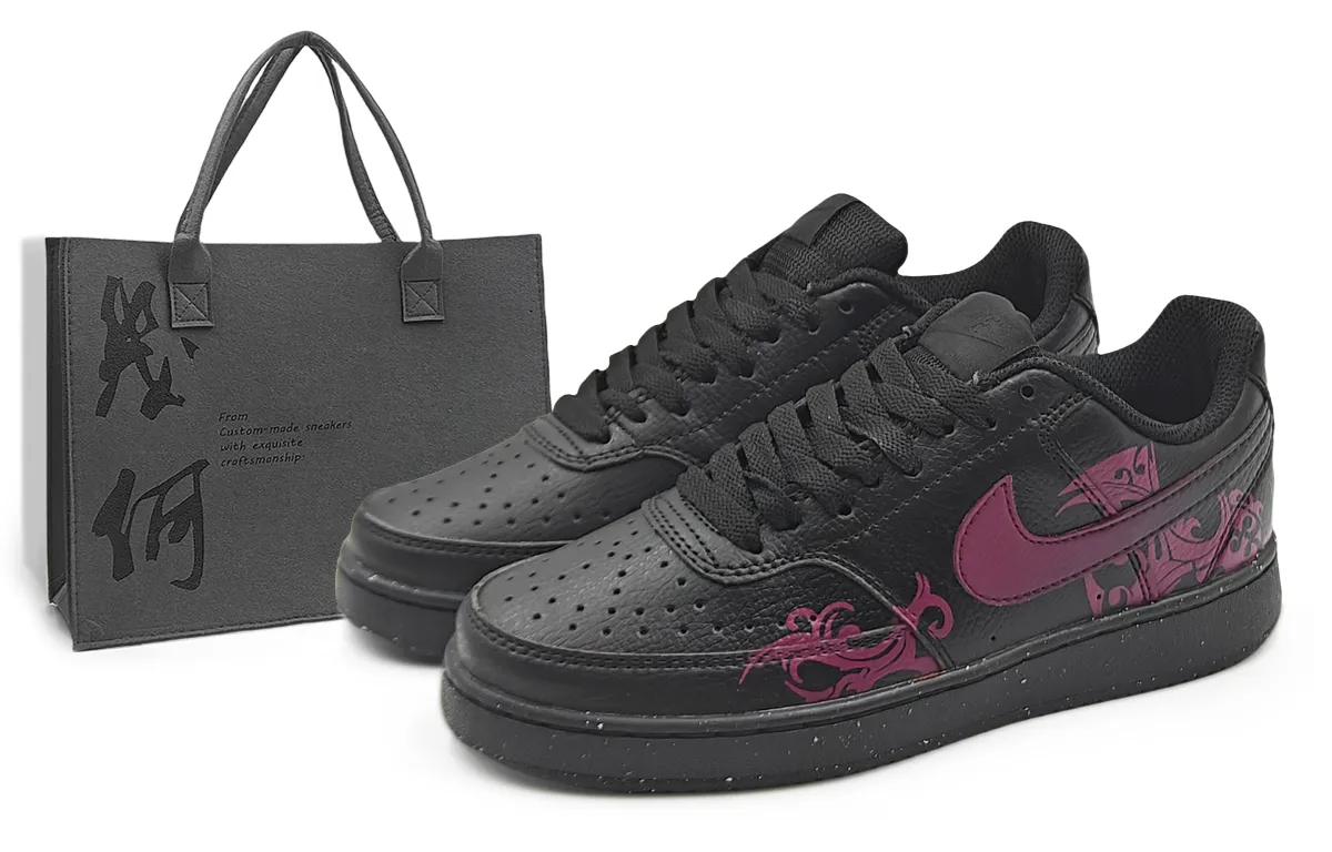 Nike Court Vision Low Abrasion Resistant Low top Skateboard Shoes Unisex Fuchsia