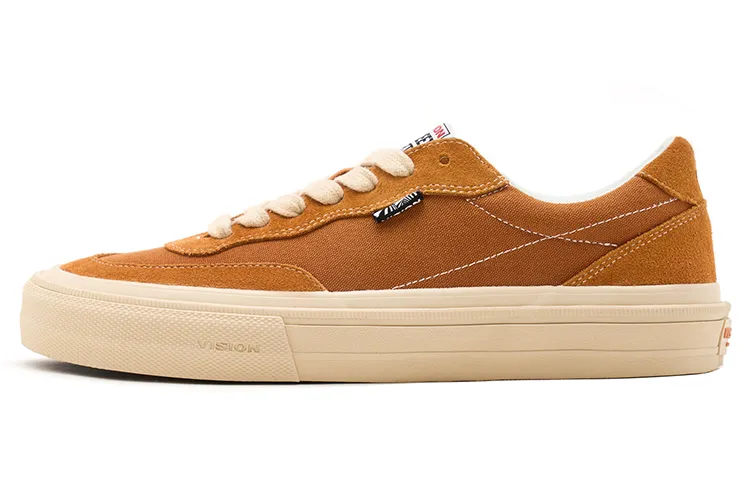 Vision Street Wear Flat TOP Low top Skateboard Shoes Unisex Almond Brown