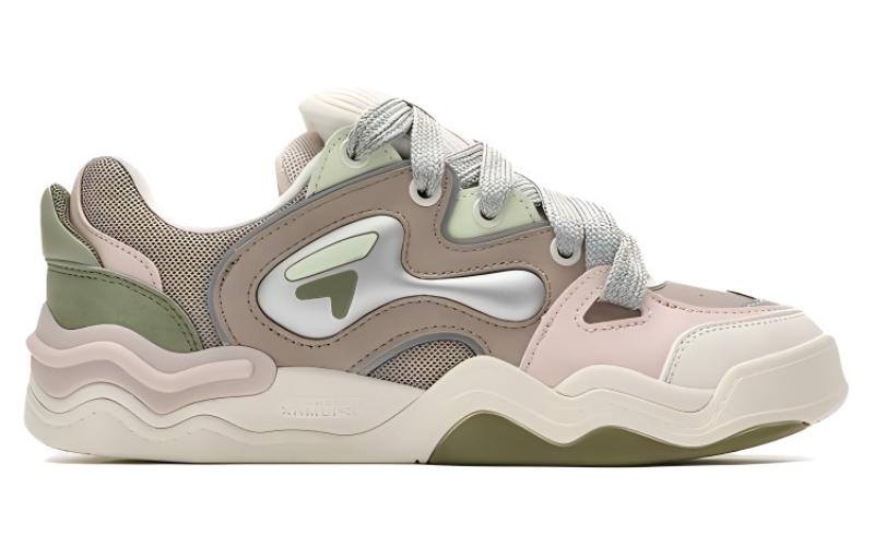 Женские кеды Fila Fusion Kickdx (бежево-розовые) — 浅卡其/初雪白 — фото 2