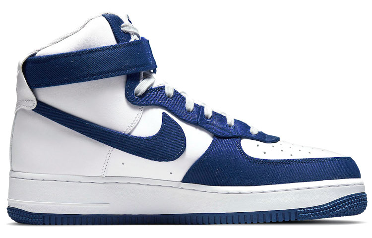 Мужские кроссовки Nike Air Force 1 EMB "Dodgers" (бело-синие) — Белый / синий — фото 2