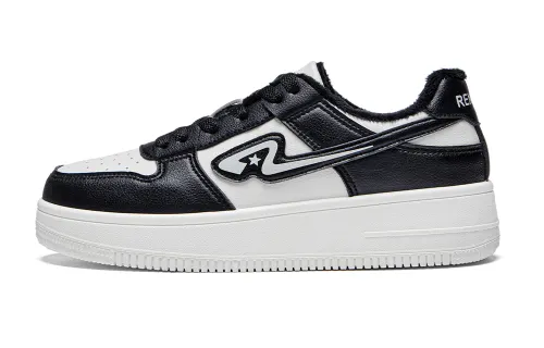 RENBEN Slip Resistant Abrasion Resistant Skateboard Shoes Unisex Beige Black