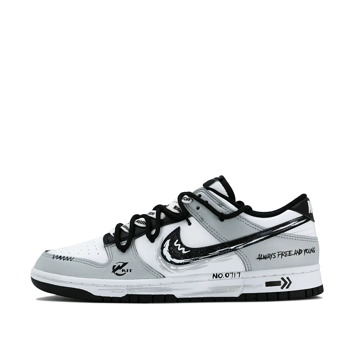 Nike Dunk Z Kit Abrasion Resistant Abrasion Resistant Low top Skateboard Shoes Unisex Black Gray