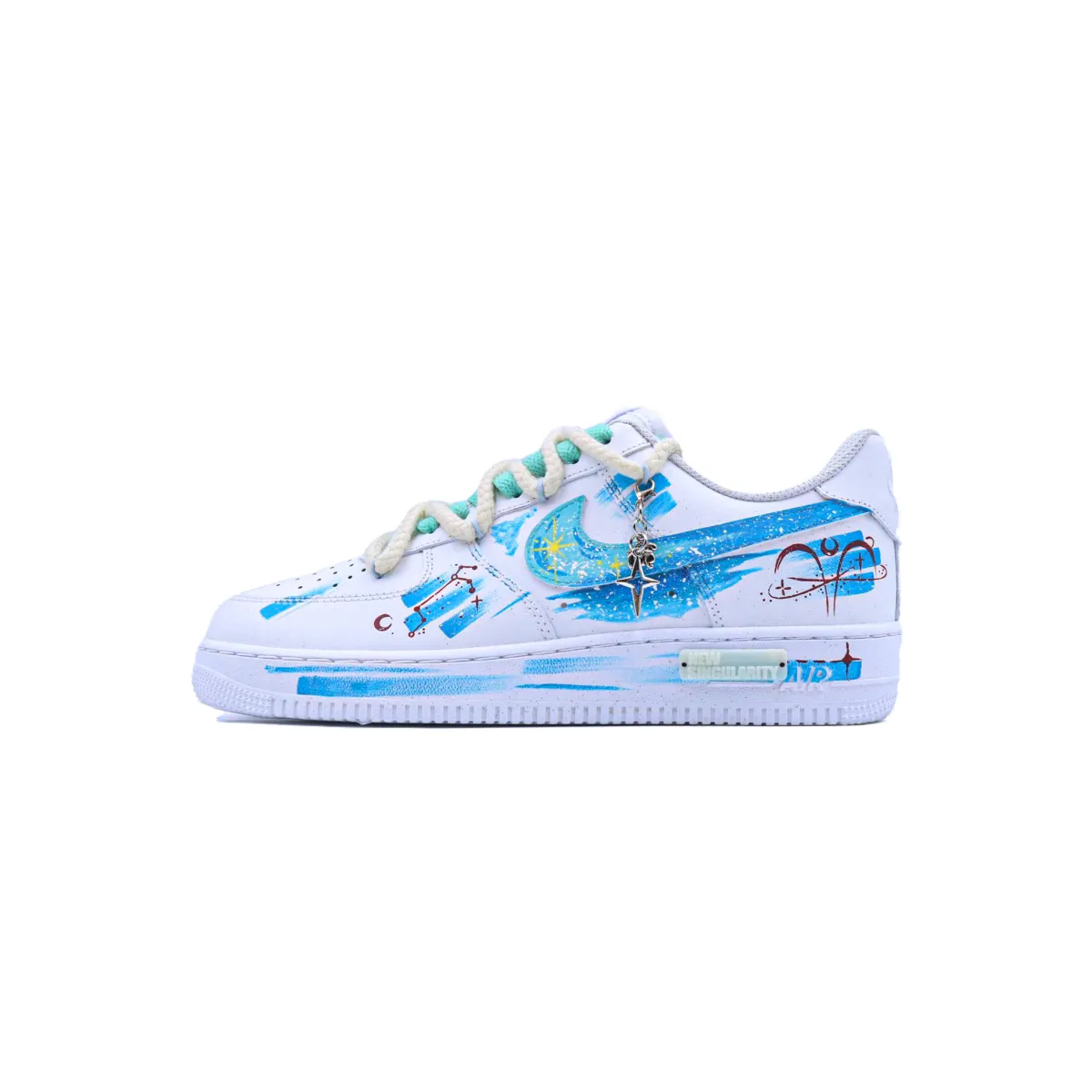 Nike Air Force 1 Singularity, 12 Constellations, Aries Abrasion Resistant Abrasion Resistant Low top Skateboard Shoes