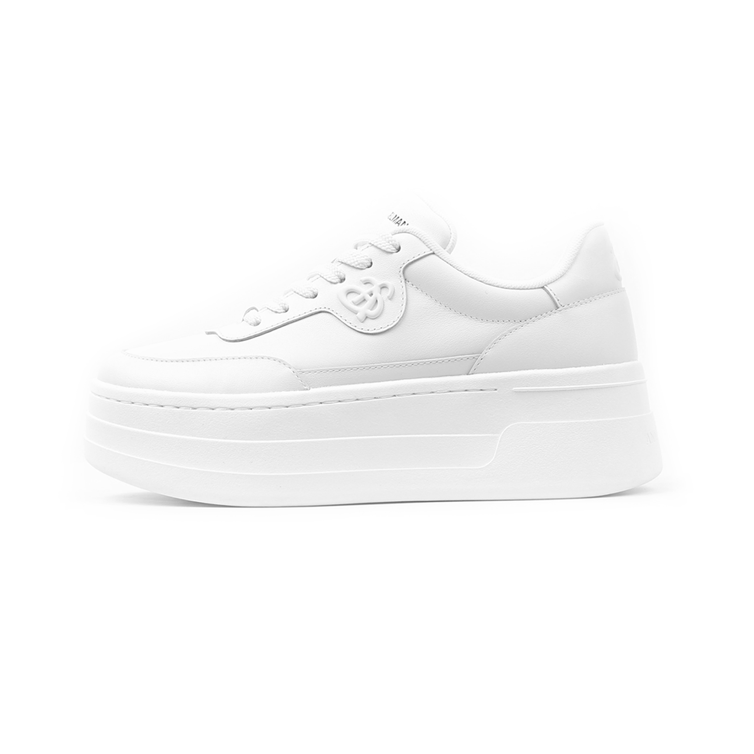 Ann Andelman Arcade Blanc Cow Split Leather Height Increasing Low top Skateboard Shoes Women's