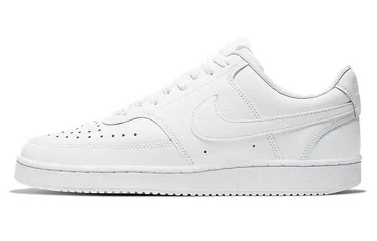 Nike Court Vision 1 Low Synthetic Leather, Leather Stitching Low top Skateboard Shoes Women's White