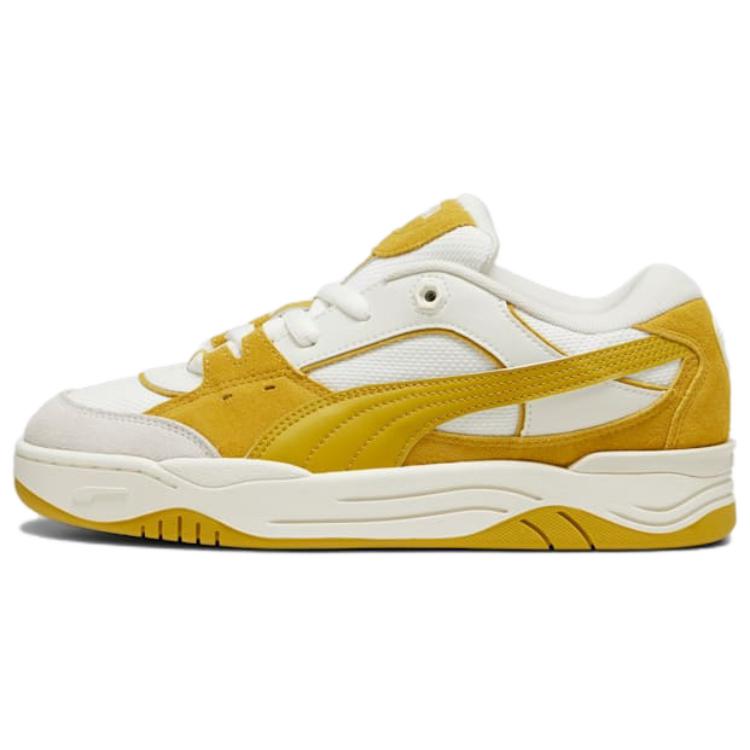 PUMA 180 Low top Skateboard Shoes Unisex White Yellow